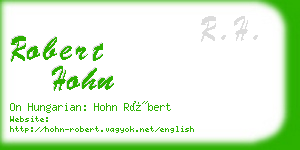 robert hohn business card